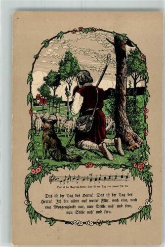 1917 Schäferhund Schafe Lied Der Tag des Herrn