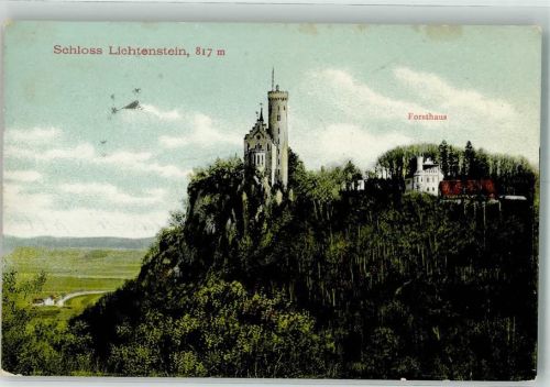 Honau 1910 Schloss Lichtenstein Forsthaus