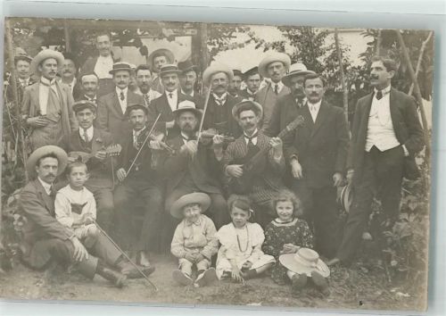 1909 Geigen Gitarre Bahnpost Zug 122