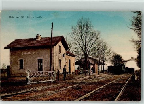 Saint-Hilaire-le-Petit 1915 Bahnhof Eisenbahn Damplokomotive Feldpost WK I