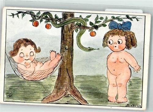 Kinder Adam und Eva Humor