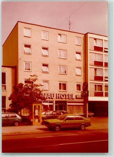 Neu-Ulm Hotel Donau Auto Ort handschrfitlich Foto Original aus Archiv eines Ansichtskartenverlags