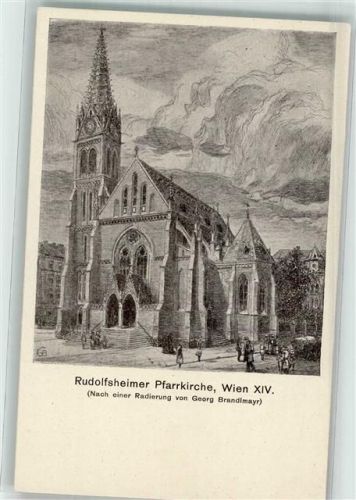 Wien sign. Brandlmayr, G. Rudolfsheimer Pfarrkirche