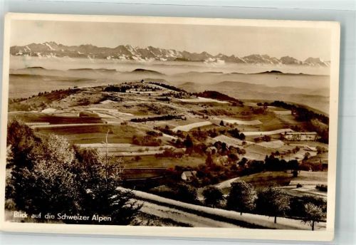 Gresgen 1941 Landpost Gresgen über Zell (Wiesental) Blick auf die Schweizer Alpen