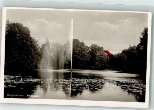 Burgsteinfurt 1943 Wasserfontaine im Bagnosee Verlag Hermann Lorch Feldpost WK II Reserve-Lazarett