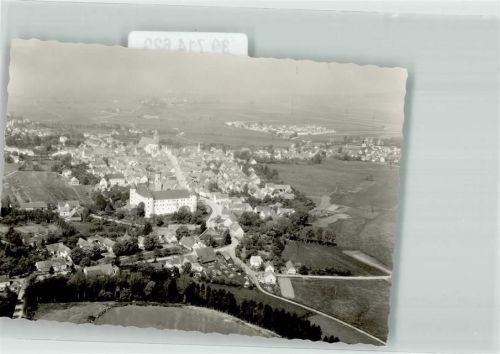 Höchstädt Fliegeraufnahme Ort handschriftlich Foto Original aus Archiv eines Ansichtskartenverlags