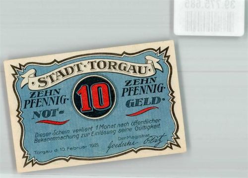 Torgau 1921 10 Pfennig
