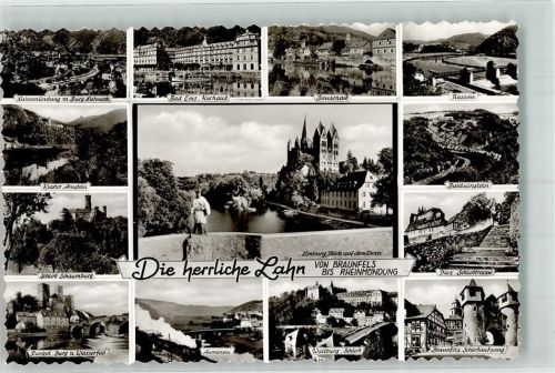65549 W6250 Limburg a d Lahn Foto AK Lahn Dom Kloster Arnstein Schloss Schaumburg