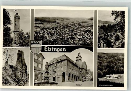 Ebingen Aussichtsturm Schlossberg Rathaus Pension Walderholungsheim
