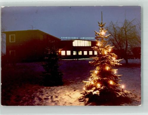 Waltrop Fabrik Langendorf Winter Weihnachten Ort handschriftlich Foto Original aus Archiv eines Ansichtskartenverlags
