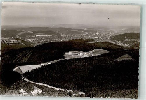Siegen Fliegeraufnahme Krankenhaus Ort handschriftlich Foto Original aus Archiv eines Ansichtskartenverlags