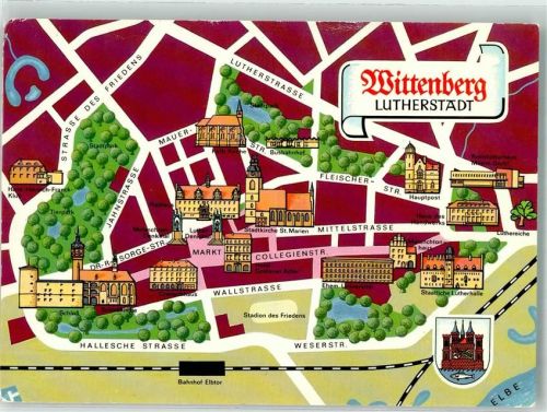Lutherstadt Wittenberg Stadtkarte Fussgängerzone