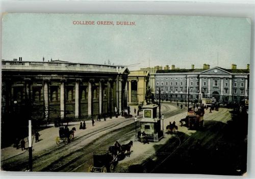 Dublin Denkmal Straßenbahn college Green