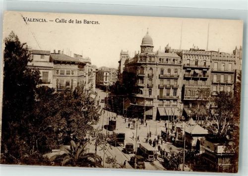 Valencia Calle de las Barcas Omnibus Straßenbahn