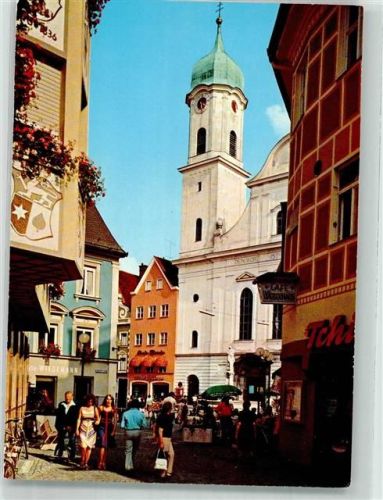 Kaufbeuren Fußgängerzone m. Blick zur Dreifaltigkeitskirche