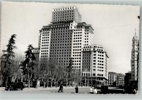 Madrid 1953 Straßenbahn Plaza de Espana