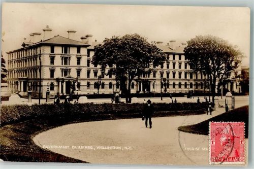 Wellington 1928 Gouvernment Buidlings Briefmarke Bildseite