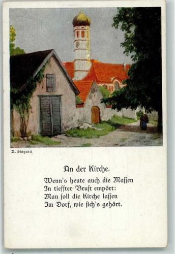 sign. Stagura Alb. Das stille Dorf O.G.Z.L. Nr.289