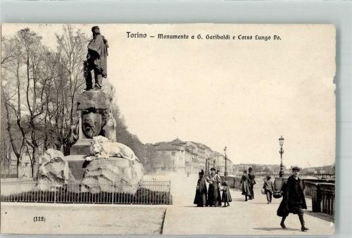 Torino Denkmal Garibaldi Corso Lungo Po