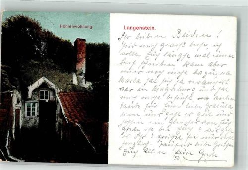 Langenstein 1907 Höhlenwohnung Verlag Stolle No. 606