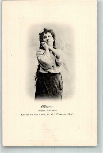 Weibliche Figur aus Goethe's Gedicht Kennst du das Land wo die Citronen blüh'n Verlag Odemar 1003