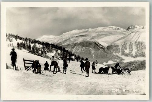 2040 Wintersport Skifahrer Ski 1928 Foto AK