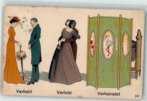 1912 Humor Verliebt Verlobt Verheiratet