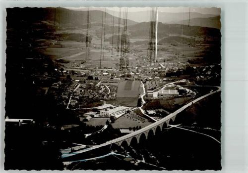 Viechtach Fliegeraufnahme Ort handschriftlich Foto Original aus Archiv eines Ansichtskartenverlags