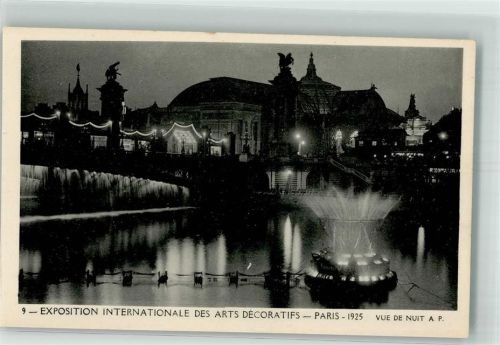Paris 1915 Exposition Internationale des Arts Decoratifs Vue de Nuit