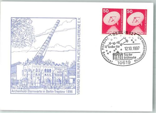 Archenhold Sternwarte 1896 Sonderstempel Verband Berliner Philatelisten