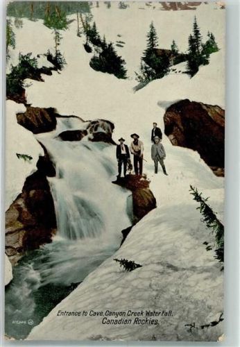 Victoria 1913 Canadien Rockies Canyon Creek Water Fall Ort lt. Stempel