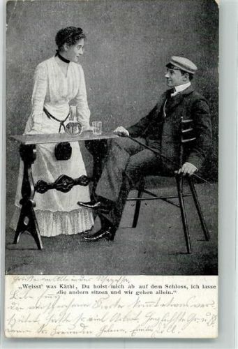 1904 Käthi Kellnerin Serie Alt Heidelberg III noir