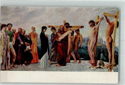 sign. Klinger Max Die Kreuzigung Jesu Verlag Seemann Nr.267