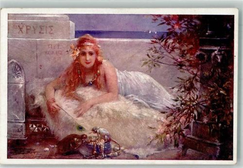 1917 sign. Schlimarsky, Hans Aphrodite B.K.W.I. Nr. 1506 Feldpost WK I Linz