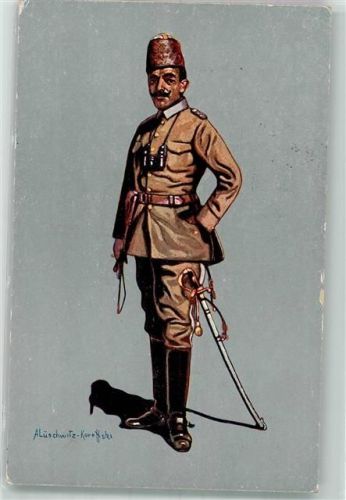1916 sign. Lüschwitz-Koreffski Kavallerieoffizier in Felduniform Wohlfahrtskarte Krankenpflegeanstalten Rotes Kreuz Feldpost WK I Belzig