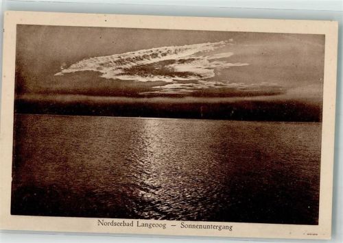 Langeoog 1925 Sonnenuntergang