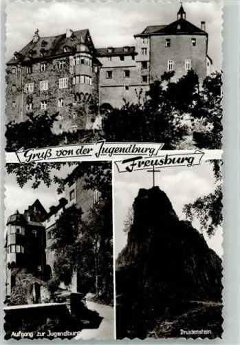 Freusburg Aufgang zur Jugendburg Freusburg Druidenstein