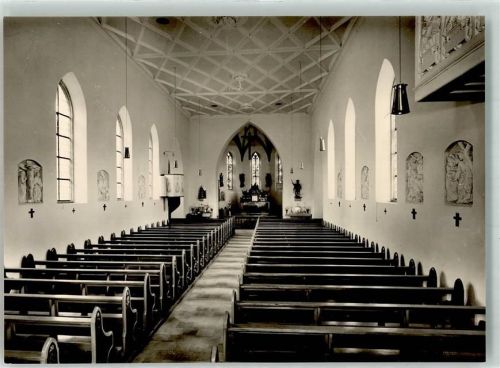 89604 W7936 Allmendingen , Württ Foto AK Kath. Kirche