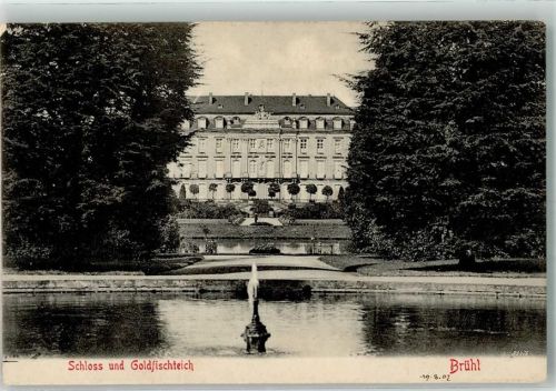 50321 W5040 Brühl , Rheinl - Schloss u. Goldfischteich