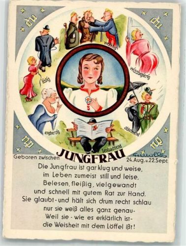 Jungfrau 24.8-22.9. Verlag A. Lengauer Nr. 1279