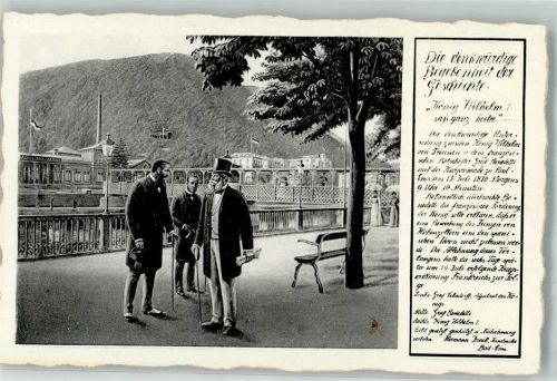Bad Ems Mit dem französischen Botschafter Graf Benedetti u. Graf Lehndorff 13.7.1870