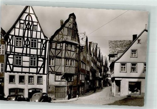 Limburg Barfüßerstraße Fachwerk Oldtimer