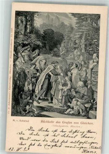 1904 Rückkehr des Grafen von Gleichen Verlag Ackermann Nr. 1247