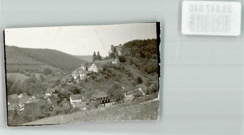 Berneck Burg Kirche Ort handschriftlich Foto Original aus Archiv eines Ansichtskartenverlags