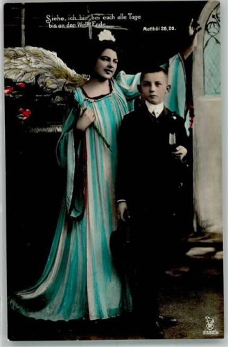 Rotophot Serie 2322-5 Engel Junge Bibel handkoloriert