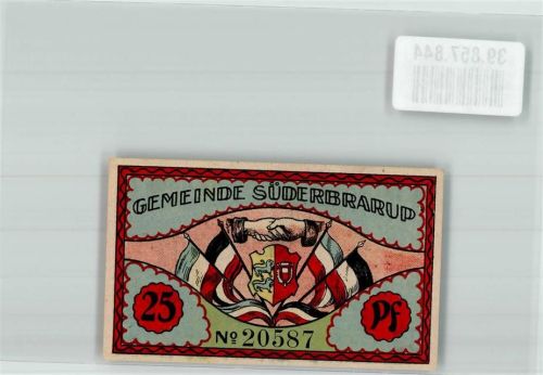 Süderbrarup 1921 25 Pfennig Der dänische König im Kampf mit einem deutschen Drachen