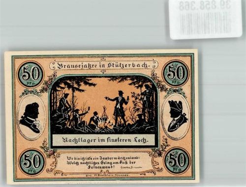Stützerbach 1921 50 Pfg. Brausejahre