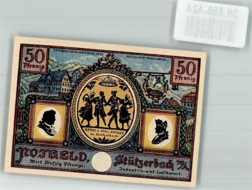 Stützerbach 1921 50 Pfennig ehem. Jagdschloss
