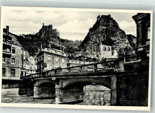 Idar-Oberstein Schloss u. Felsenkirche Foto Original aus Archiv eines Ansichtskartenverlags