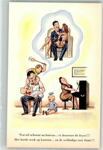 Verlag JC Nr. 7 Emanzipation Vater hütet die Kinder